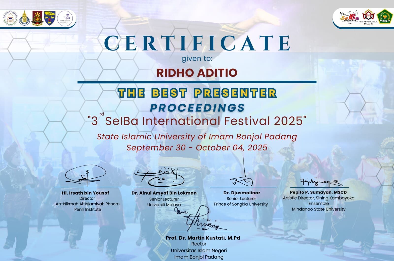 Mahasiswa FSEI IAIN SAS BABEL Raih The Best Presenter di Ajang Internasional, Dekan: Prestasi yang Berdampak dan Menginspirasi!