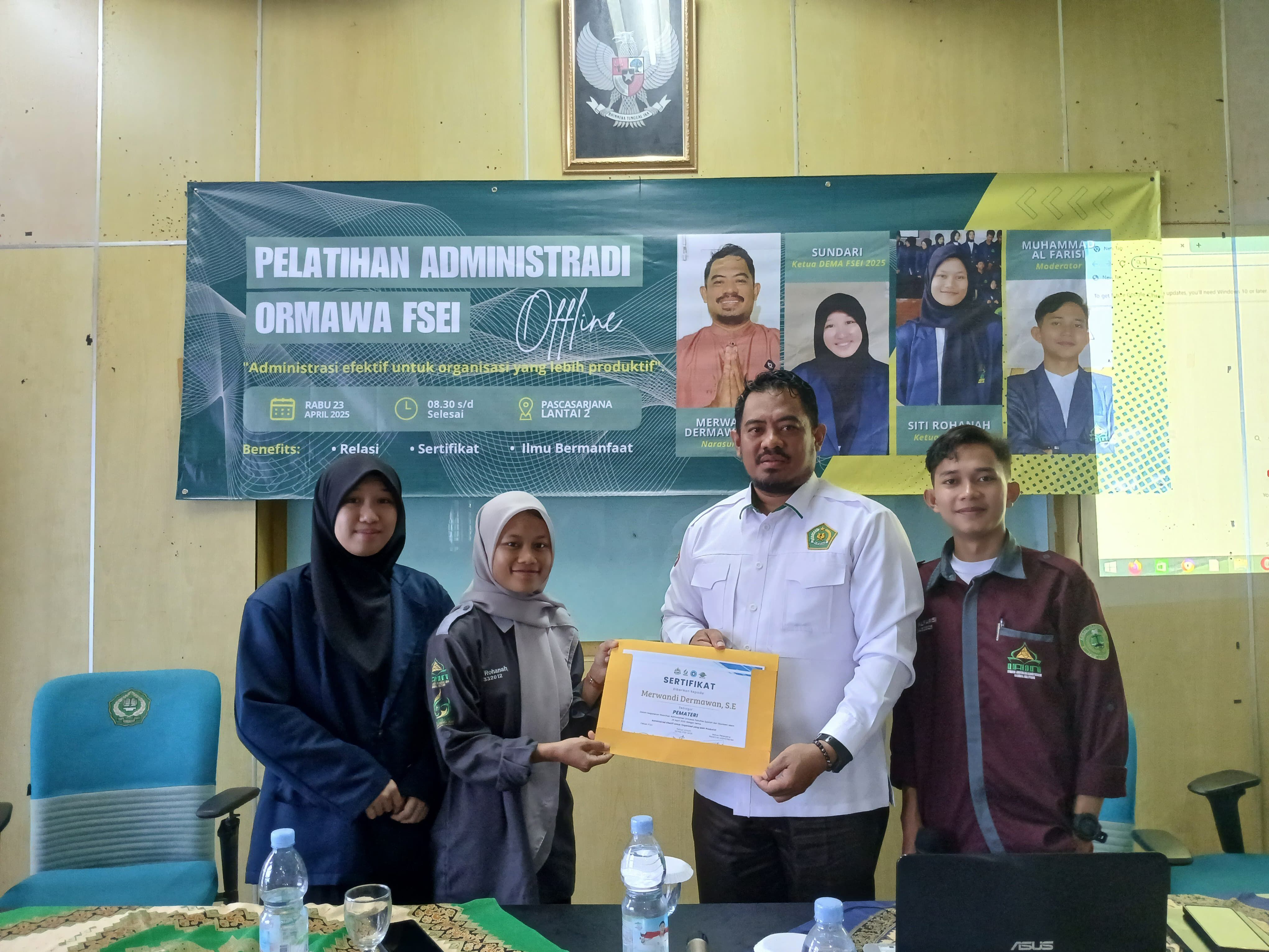 Ormawa FSEI IAIN SAS BABEL Gelar Pelatihan Administrasi