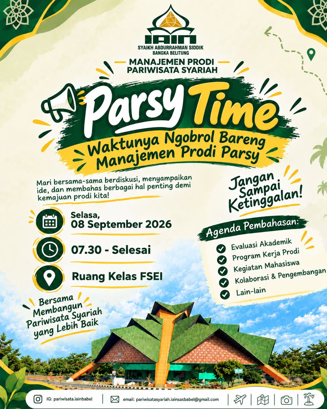 Waktunya Ngobrol Bareng Prodi Pariwisata Syariah